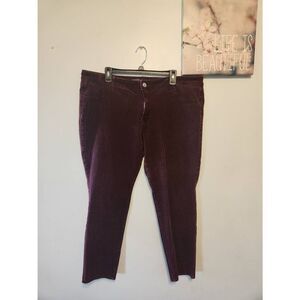American Eagle Size 20 Stretch Corduroy Jegging Skinny Jeans Maroon